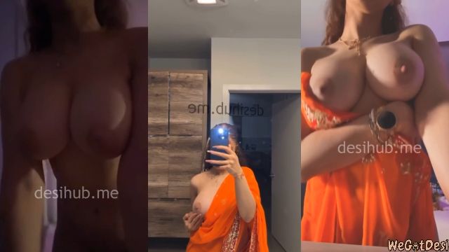 Famous Insta Model Diva Flawless Gets Nude In Saree Exposing Her Tight Pussy And Big Round Tits Teasing